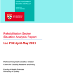 Situational Analysis Rehabilitation Sector Lao PDR
