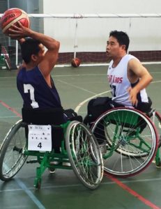 wheelchair basketball players